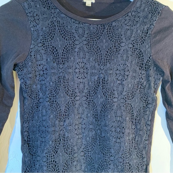 JCrew Navy Long Sleeve Shirt Women’s Size XS - Picture 1 of 7